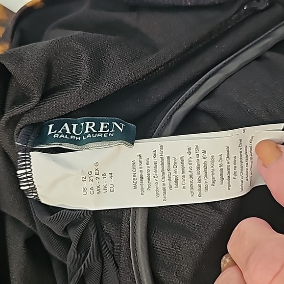 Lauren Ralph Lauren Leopard Print One-Piece Swimsuit Size 12 - Picture 12 of 14